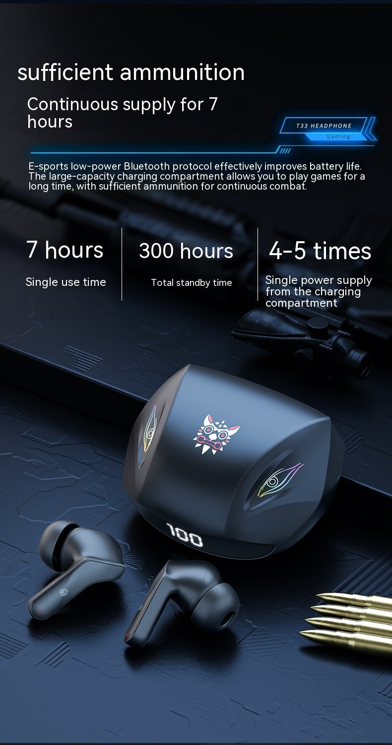 Bluetooth Gaming Electronic Sports Chicken Noise Reduction TWS Wireless In-ear Gaming Headset