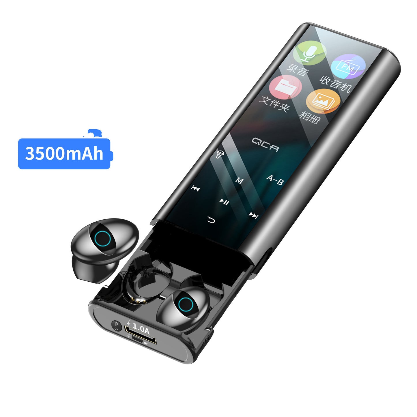 Bluetooth Earphone Earbuds Multi-Function HiFi 9D Wireless Earphones IPX7 Waterproof 3500mAh with Flashlight